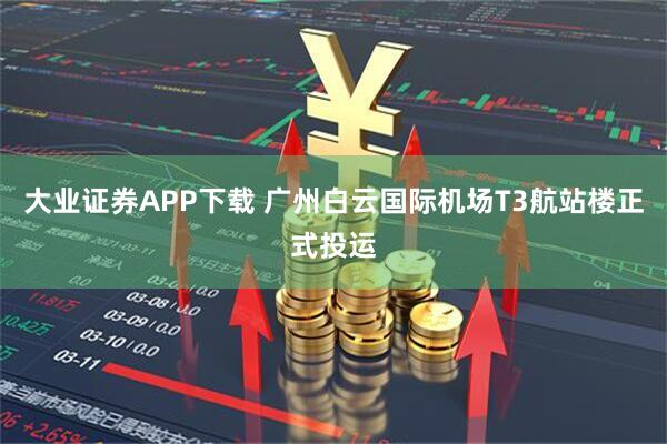 大业证券APP下载 广州白云国际机场T3航站楼正式投运
